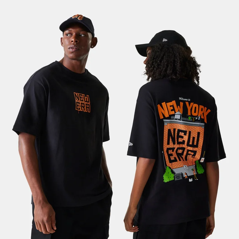 NEW ERA Black Men's Brand Graphic T-Shirt for Men | Best Price UAE