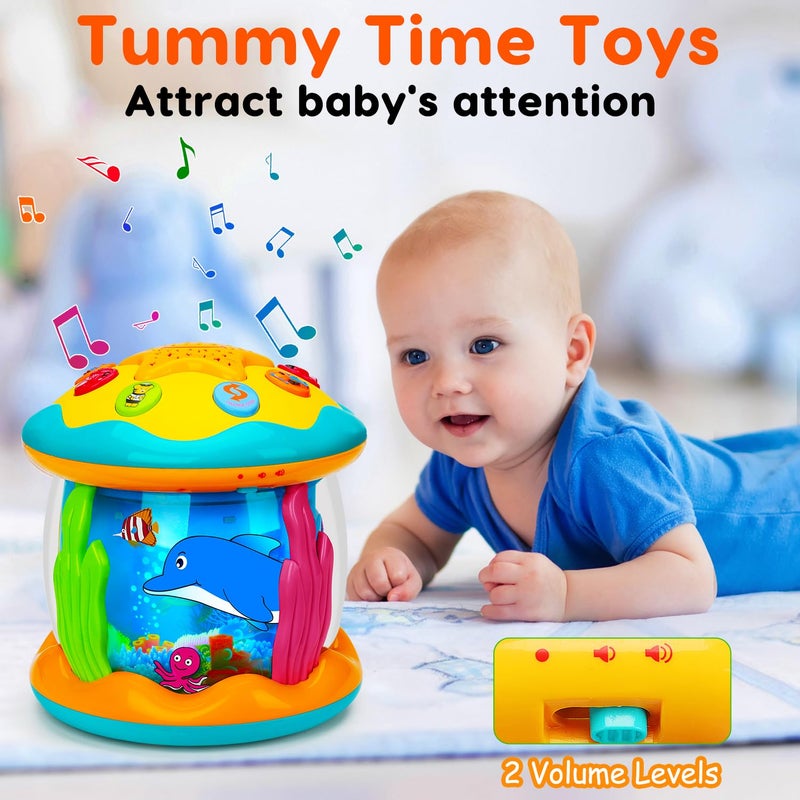 Tsomtto Baby Toys 6 to 12 Months Musical Light Up Tummy Time Toy Ocean Rotating Projector for Infant 3-6 7 8 9 12-18 Month Baby Learning Crawling Birthday for 1 2 3 Year Old Boys Girls - Image 3