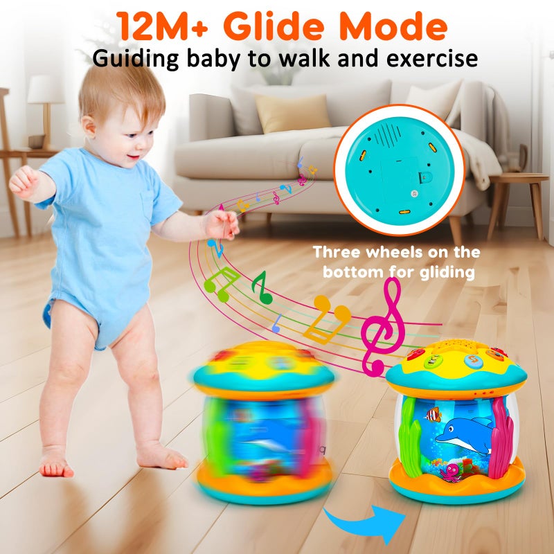 Tsomtto Baby Toys 6 to 12 Months Musical Light Up Tummy Time Toy Ocean Rotating Projector for Infant 3-6 7 8 9 12-18 Month Baby Learning Crawling Birthday for 1 2 3 Year Old Boys Girls - Image 5
