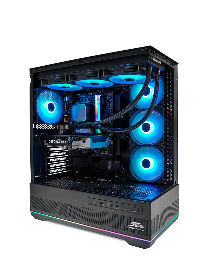 Arab Gamers NAVI Gaming PC – AMD Ryzen 7-7800X 3D Processor | NVIDIA GeForce RTX 5060 8GB GPU | 32GB DDR5 RAM | 1TB SSD | Built-in WiFi & Bluetooth | Windows 11 Pro | RGB Gaming Case – Black