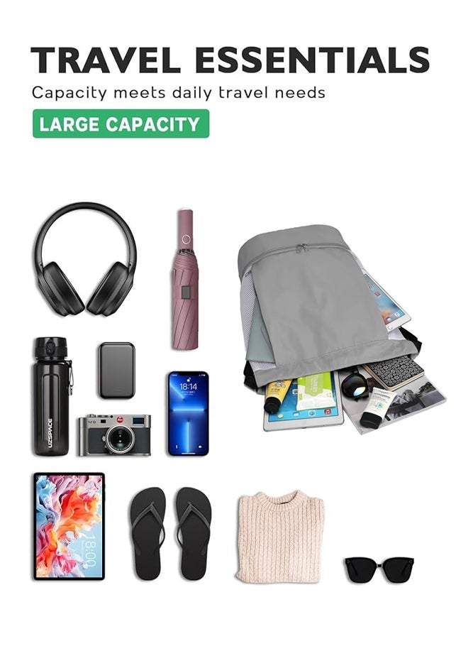 SHABILI Drawstring Gym Sacks for Men ,Women and Ladies, Lightweight Sports Bag Yoga Bag Backpack Back Bag With Shoe Compartment, Nylon Tourist Bag Duffle Bag College Backpack for Gym Travel Cycling Daily Use - Image 4
