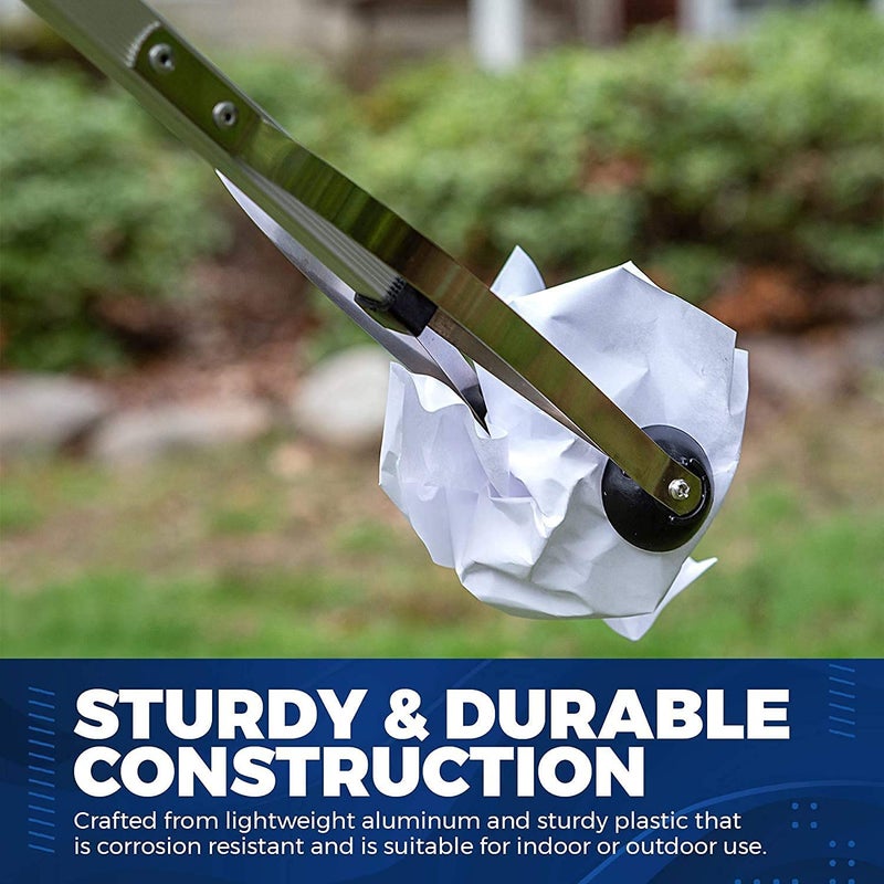 MEDca Reacher Grabber Tool - (2-Pack) - Gripping Device - Lightweight Durable Folding Claw Extends Arm Reach to 32 Inches Ideal Indoor and Outdoor Reaching Mobility Aid and Trash Grabber Picker Upper Tool - Image 5
