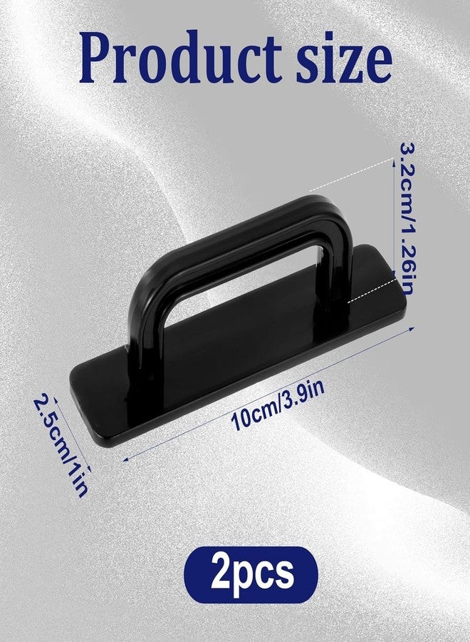 DHVSAM Adhesive Cabinet Handles, Self-Stick Instant Cabinet Handles Alloy No Drilling Push Pull Handles Helper for Kitchen Cabinet Drawer Window Sliding Closet (Plastic Small, 2 Pcs) - Image 3