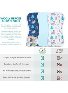 Moro Moro Curvy Waterproof Burp Towel – Ultra-Absorbent & Soft Cotton  - Image 3