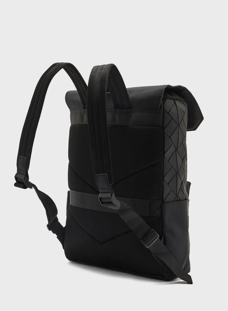 MIXDE Large Capacity Leather Double Shoulder Men'S Backpack Black - Image 3