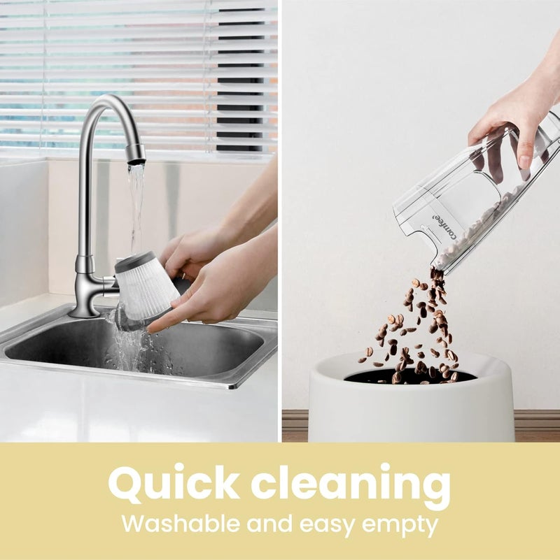 FITTO 2-in-1 Handheld & Stick Vacuum Cleaner, 600W, 16000Pa Suction, 5M Long Cord, Lightweight, Powerful, 0.5L Large Capacity, Ideal for Home, Carpet, and Car Cleaning - Image 5