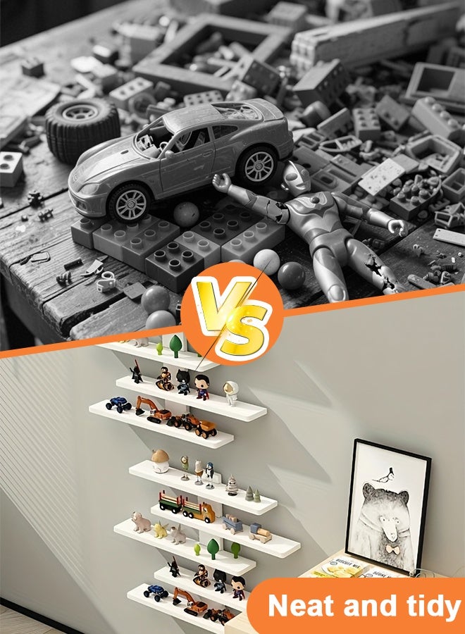 أوبتيا رف صغير للحائط، أرفف خشبية للحائط، أرفف عائمة صغيرة للحائط، رف حائط يستخدم لعرض الزينة الصغيرة والتماثيل والمقتنيات - Image 5