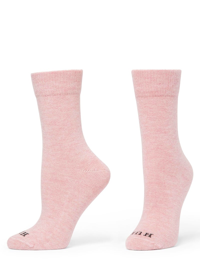 HUE Women's Crew Length Boot Socks, 2 Pair Pack, Black Descending Flower, One Size - Image 4