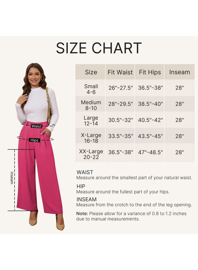 GRAPENT Women's High Waisted Dress Pant, Magenta, Large - Image 4