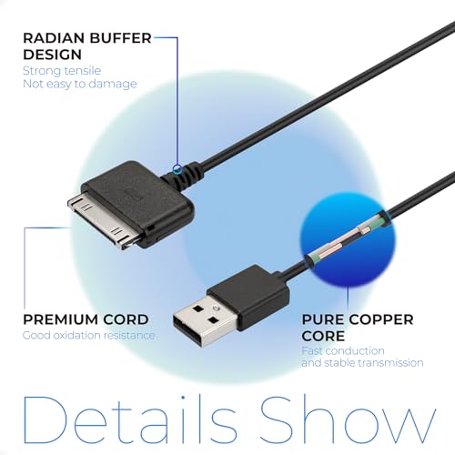 ANTOBLE 6.5ft USB Data Charging Cable Cord for Barnes & Noble Nook Charger Cord HD HD+ 7" 9" Tablet Reader Sync Charging Wire BNTV400 BNRV400 BNTV600 - Image 4