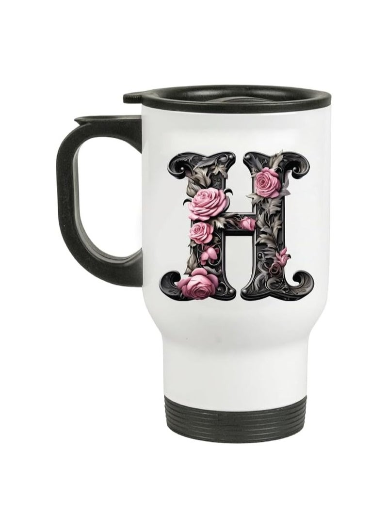 برينت شوب فور مي كوب سفر مطبوع عليه حرف أولي - قهوة - شاي أو مشروبات ساخنة وباردة - آمن للاستخدام في غسالة الأطباق - مثالي لمحبي القهوة والشاي - Image 1