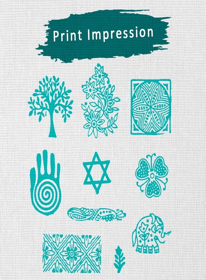 TWOGRAMS Wooden Stamp Block, Printing Stamp Design Set | Block for Printing Saree Border | Dresses, Craft Card Making, Scrapbook, Clay Pottery | Set of 10 | TwoGrams - Image 3