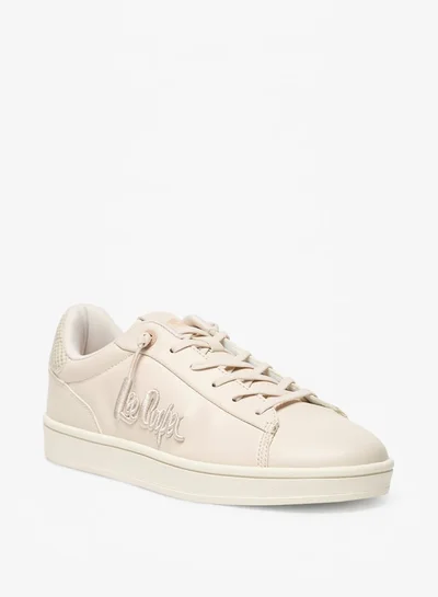 Lee Cooper Women's Logo Embroidered Lace-Up Low Ankle Sneakers
