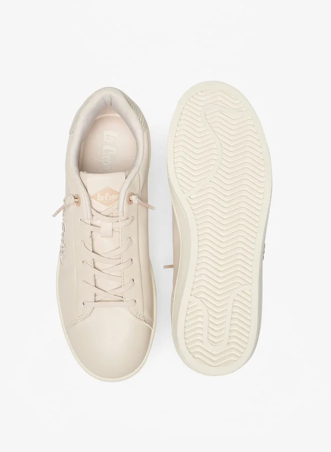 Lee Cooper Women's Logo Embroidered Lace-Up Low Ankle Sneakers