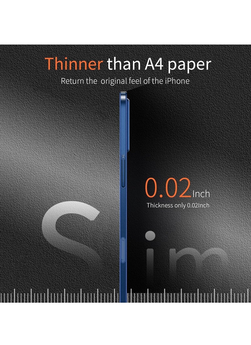 TIGER Dataroad for iPhone 16 Pro Max Slim Case, 0.2mm Fit [Paper-Thin] Lightweight Matte Finish PP Back Protection, Anti-Fingerprints & Yellowing, Compatible with iPhone 16 Pro Max 6.9-Inch - Translucent Blue - Image 2