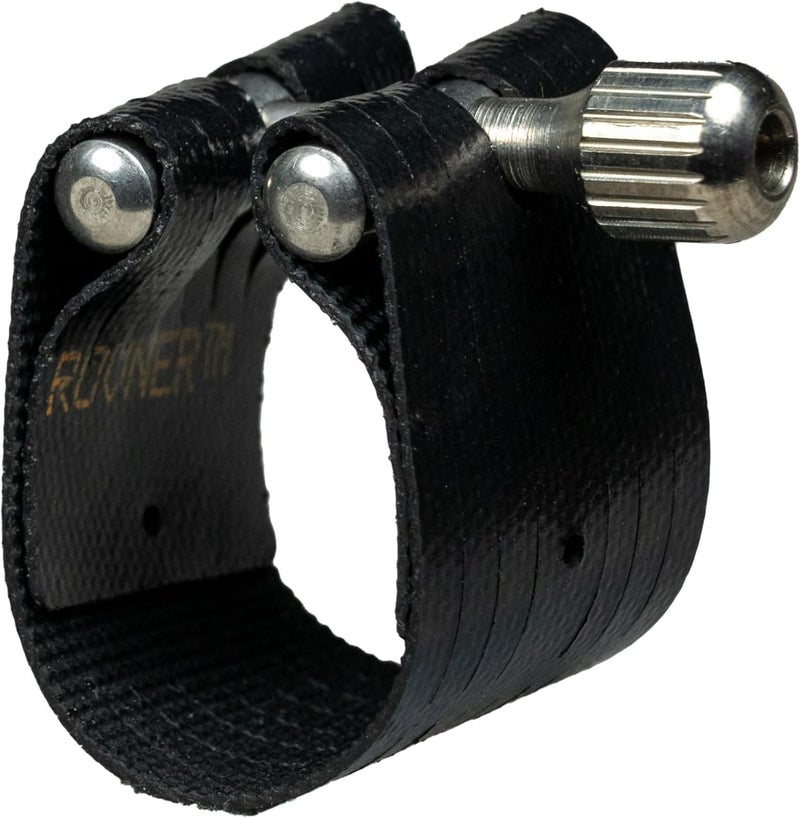 Rovner Ligature & Plastic Cap for Tenor Slim Saxophone - Dark Ligature for Metal Mouthpiece (2M) - Image 1