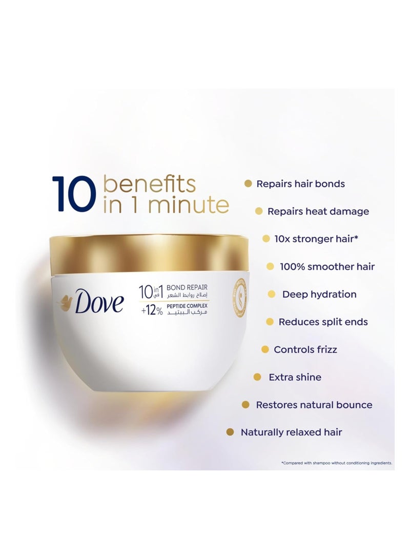 Dove Bond Intense Repair, Treatment Hair Mask, for healthy, vital and smooth hair, Bio Protein Care, Repairs, nourishes signs of damage in 1 minute, 265ml - Image 2
