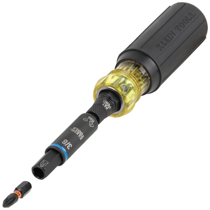 Klein Tools 32528HD KNECT 10-in-1 Impact-Rated Driver, Multi-Bit Screwdriver/Nut Driver with Deep-Well Flip Socket Sizes for Plumbing and HVAC - Image 3