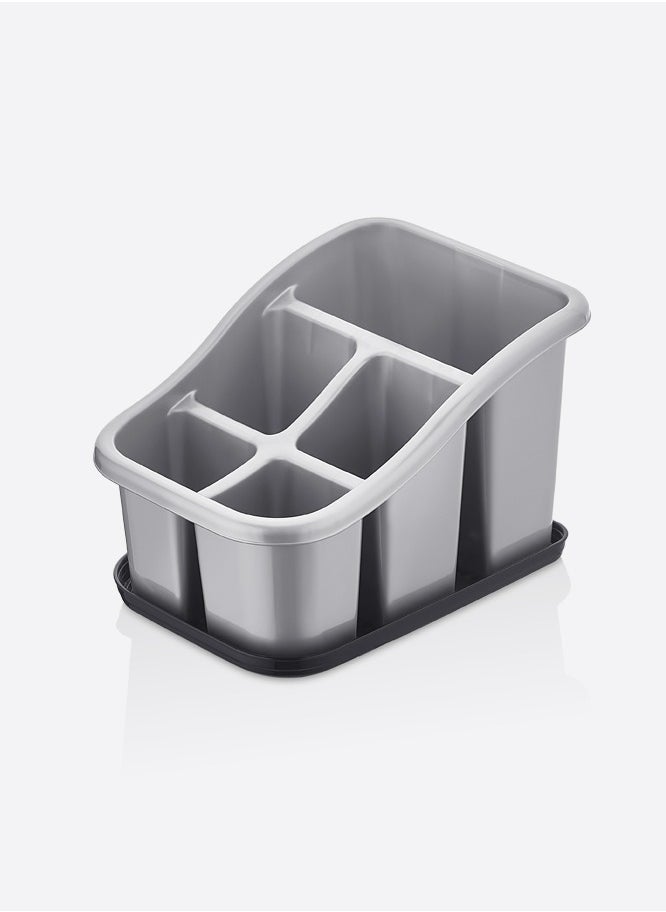 dunya Plastic Cutlery Drainer with Plate 20X13X15 CM  - Image 1