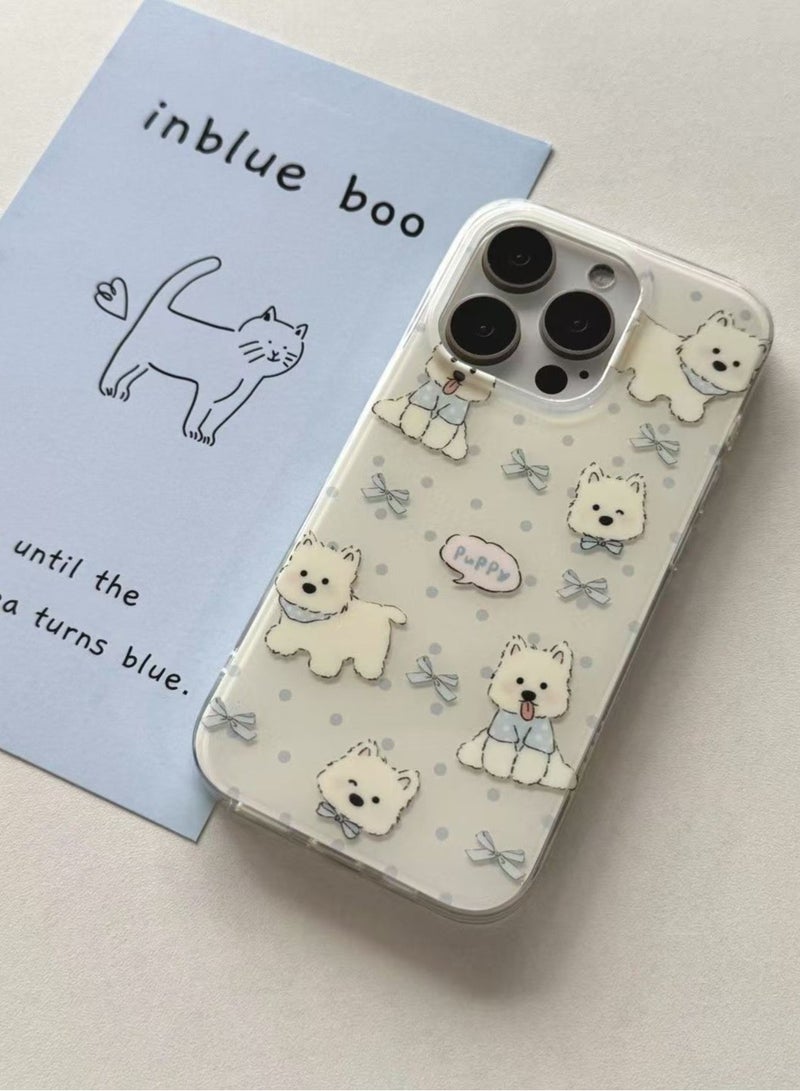 NIBEMINENT White Background Tongue Sticking Out West Highland Protective TPU Case Cover For IPhone 17