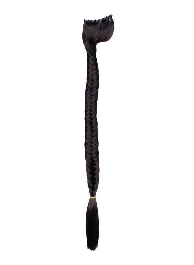 Kabello Readymade Choti Ponytail Hair Extension Braiding Hairpiece For Punjabi Look 59x5cm (Brown) - Image 1