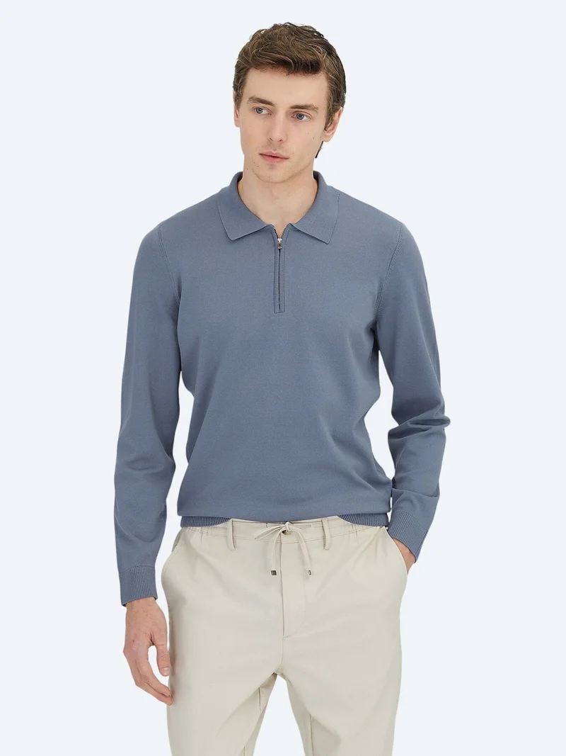 Kip Light Blue Knitwear Sweatshirt