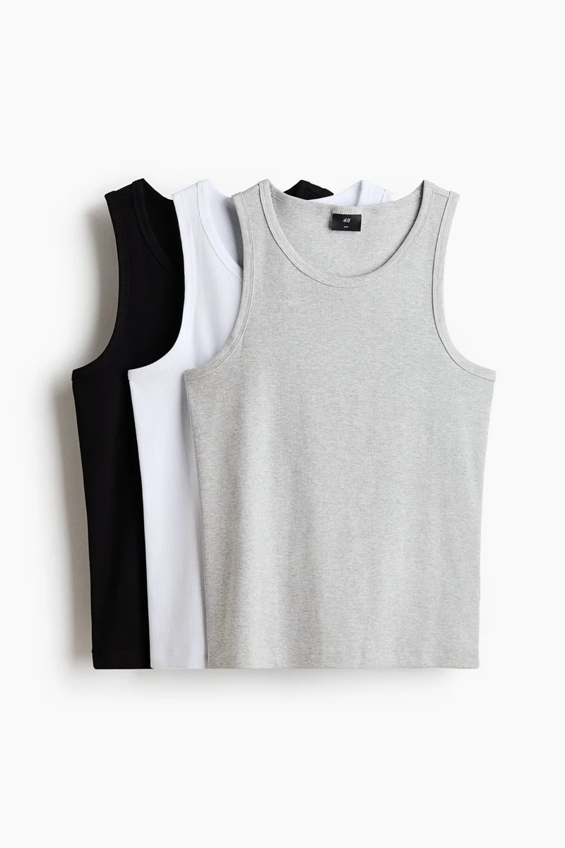 H&M Slim Fit Ribbed vest top