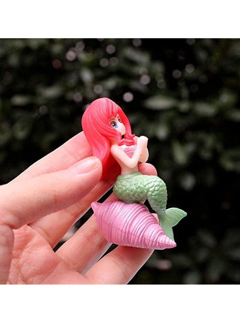 Altheqa Miniature Mermaid Cute Resin Toys for Aquarium Fish Tank Decoration and Desk, Terrarium, Cake and Indoor DIY Decorations (2 Pcs Any Mermaid) - Image 5