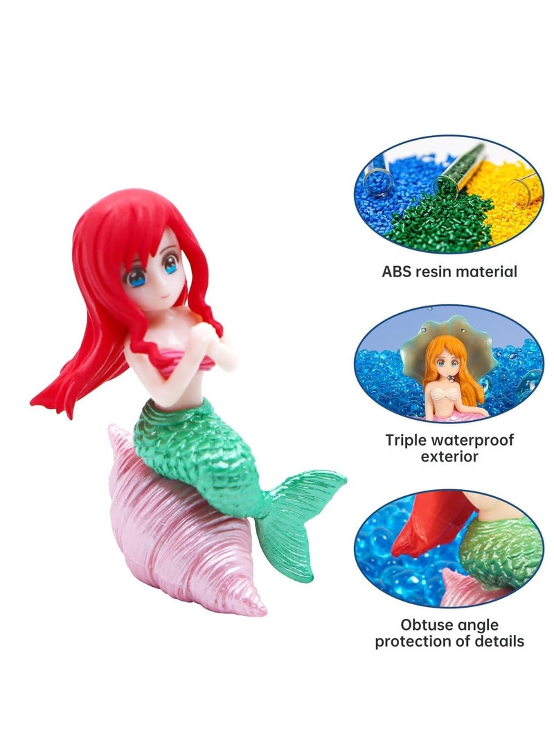 Altheqa Miniature Mermaid Cute Resin Toys for Aquarium Fish Tank Decoration and Desk, Terrarium, Cake and Indoor DIY Decorations (2 Pcs Any Mermaid) - Image 3