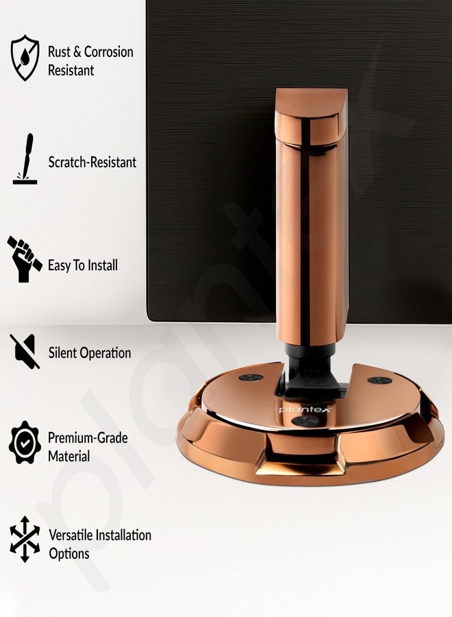 Plantex Door Stopper for Home/Floor Mounted Doors Stopper/Door Stoppers for Hotel/Office/Stops for Door -Pack of 1 (Rose Gold) - Image 2