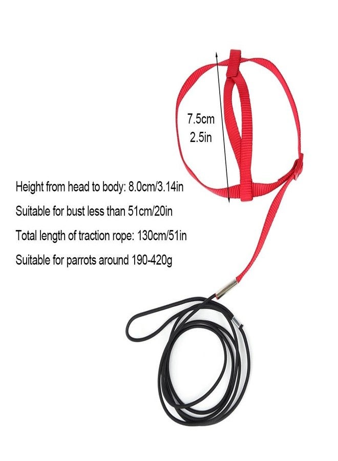 MiOYOOW Parrot Harness Leash, Anti Bite Bird Training Leash Adjustable Parrot Flying Rope for Parrot Budgerigar Lovebird Cockatiel - Image 2