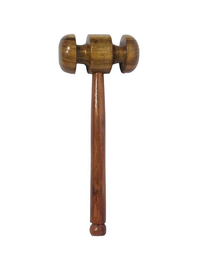 SELF BELIEVE Cricket Bat Knocking Hammer,Wooden Cricket Mallet,Pack of 1,Traditional Design,Brown - Image 2