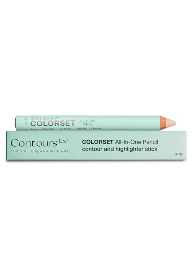 Contours Rx COLORSET AllinOne Pencil Brighten Highlight Prime Contour Conceal Smooth Canvas for Eye Shadow Uneven Skin Tone Hydrating Vegan GlutenFree - Image 1