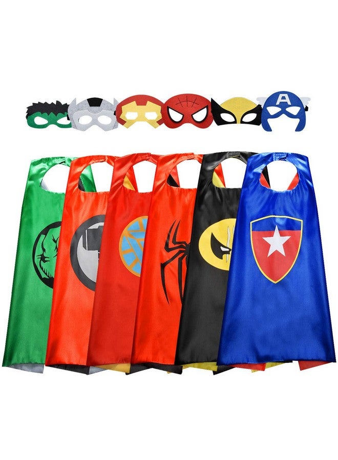 روكو ألعاب روكو للأولاد من عمر 3 إلى 10 سنوات، عباءات الأبطال الخارقين للأطفال من عمر 3 إلى 12 سنة، هدايا للأولاد من عمر 3 إلى 12 سنة، أزياء تنكرية كرتونية للأولاد، لوازم حفلات، ألعاب للأعمار من 2 إلى 4 سنوات، 5 إلى 7 سنوات (6 قطع مع صندوق هدايا) - Image 1