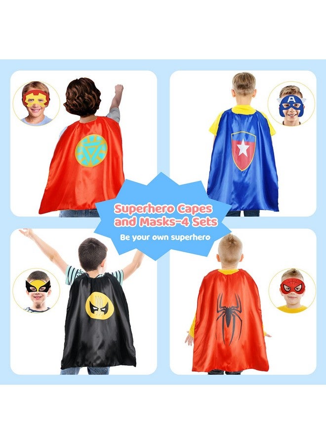 روكو ألعاب روكو للأولاد من عمر 3 إلى 10 سنوات، عباءات الأبطال الخارقين للأطفال من عمر 3 إلى 12 سنة، هدايا للأولاد من عمر 3 إلى 12 سنة، أزياء تنكرية كرتونية للأولاد، لوازم حفلات، ألعاب للأعمار من 2 إلى 4 سنوات، 5 إلى 7 سنوات (6 قطع مع صندوق هدايا) - Image 4
