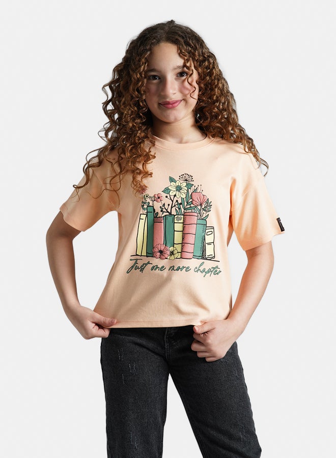 ريمينت تيشرت للبنات برسمة ورود سيمون  - Image 1