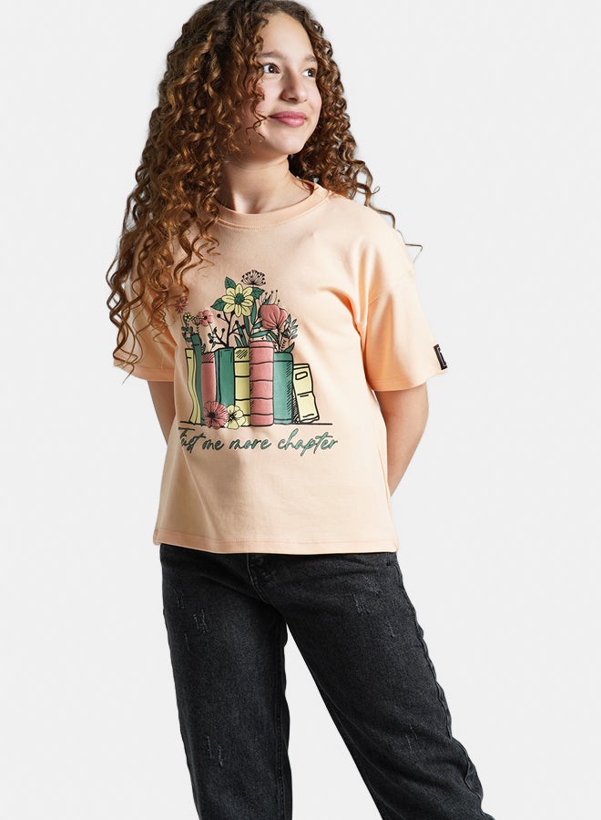 ريمينت تيشرت للبنات برسمة ورود سيمون  - Image 3