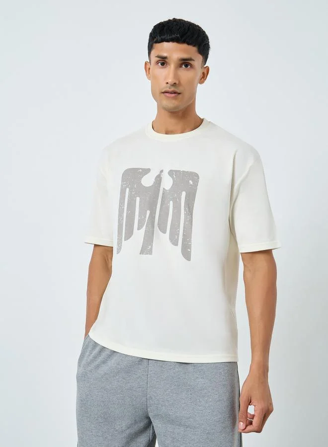Styli Oversized Graphic Print Jersey T-Shirt