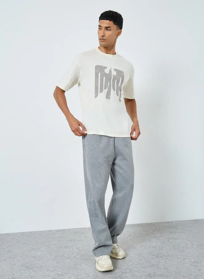 Styli Oversized Graphic Print Jersey T-Shirt
