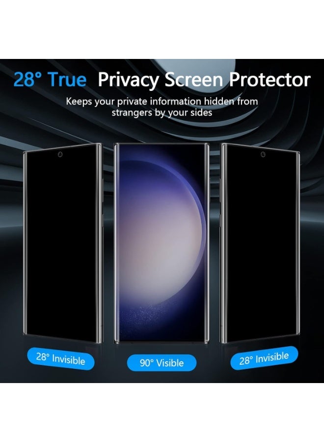 MaxGuard Privacy Screen Protector for Samsung Galaxy S23 Ultra | Anti-Spy | Anti-Scratch | HD Clarity | Bubble-Free Installation | Black - Image 3