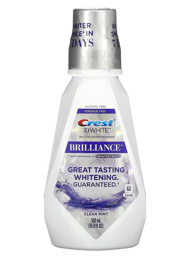 Crest 3D White Whitening Mouthwash Mint Clean 16.9 fl oz 500 ml 