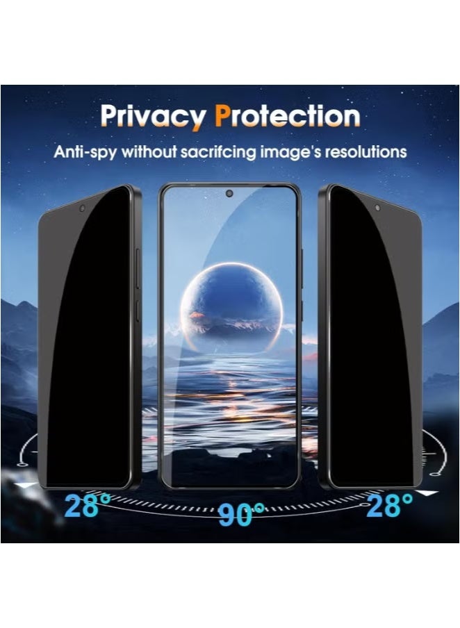 JAJEEK Privacy Screen Protector for Xiaomi Poco X7 Pro 5G – 2-Pack Anti-Spy Tempered Glass + 2 Camera Lens Protectors | 9H Hardness, Edge-to-Edge Privacy, Scratch Resistant, Case Friendly, HD Clarity, Bubble-Free, Easy Installation – Black - Image 5