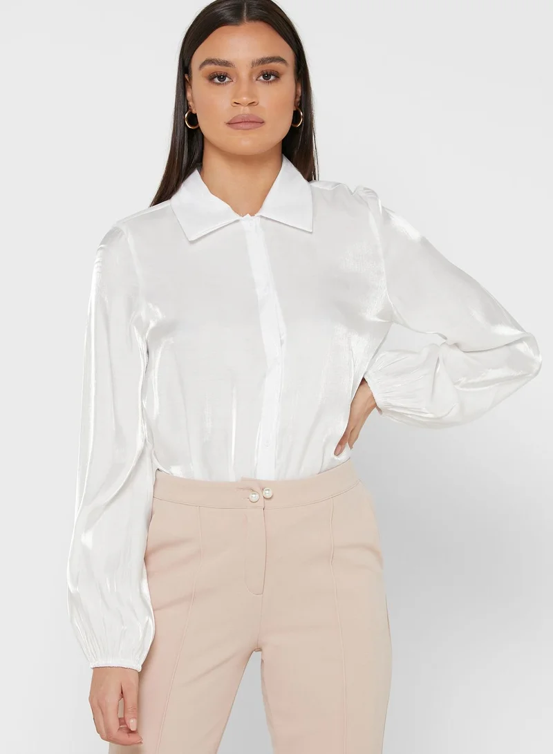 ELLA Shimmer button down top