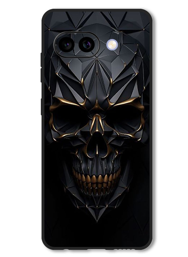 Theodor Case Compatible with Google Pixel 9A Protection Shockproof Bumper Cover Skull Art - Image 1