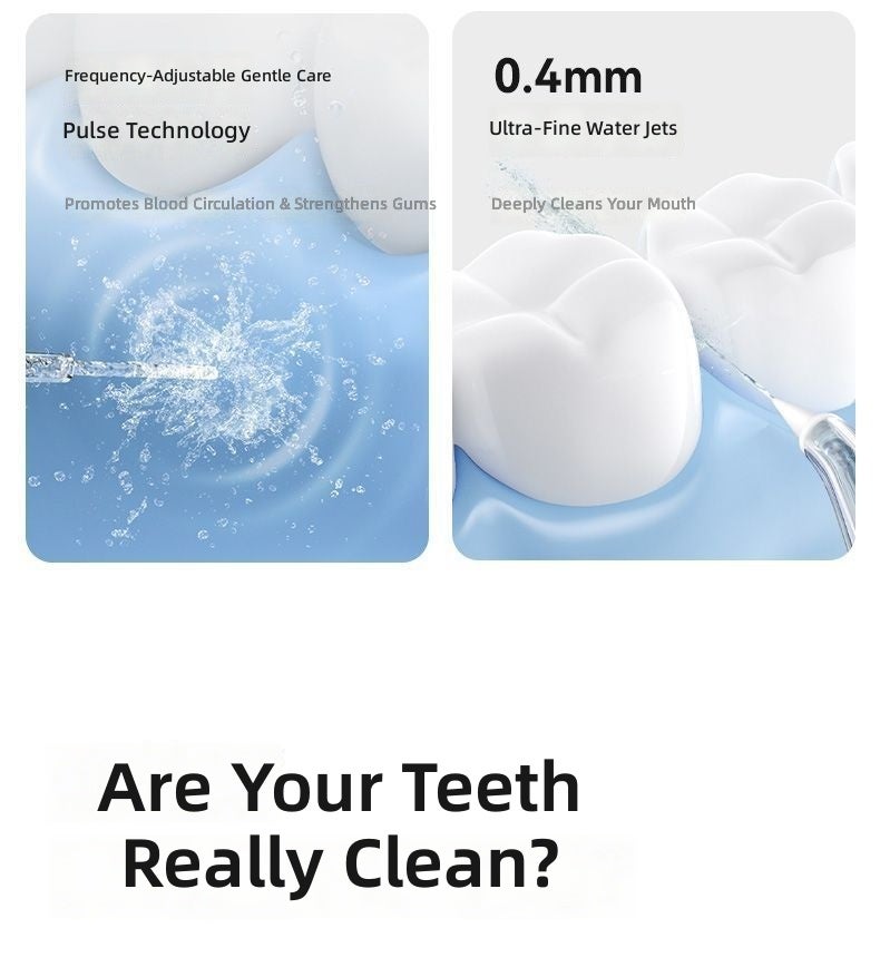 KONKA Oral Irrigator, Electric Dental Cleaner for Adults & Kids, with 4 Nozzles and 300ml Tank - Image 5