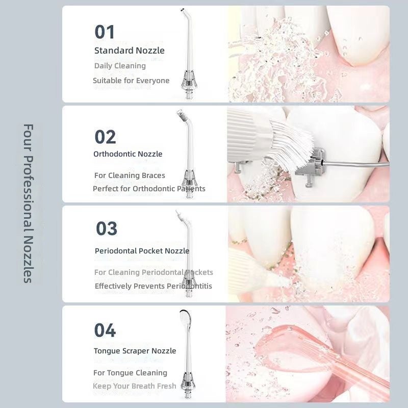 KONKA Oral Irrigator, Electric Dental Cleaner for Adults & Kids, with 4 Nozzles and 300ml Tank - Image 3