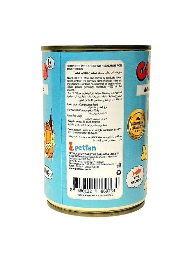 Garfield | Wet Dog Food for Adult Dogs Salmon Flavor 400g × 12 Pcs| Protein & Omega Rich Formula | Supports Energy and Coat Health | Easy to Digest | Suitable for All Adult Dog Breeds - Image 3