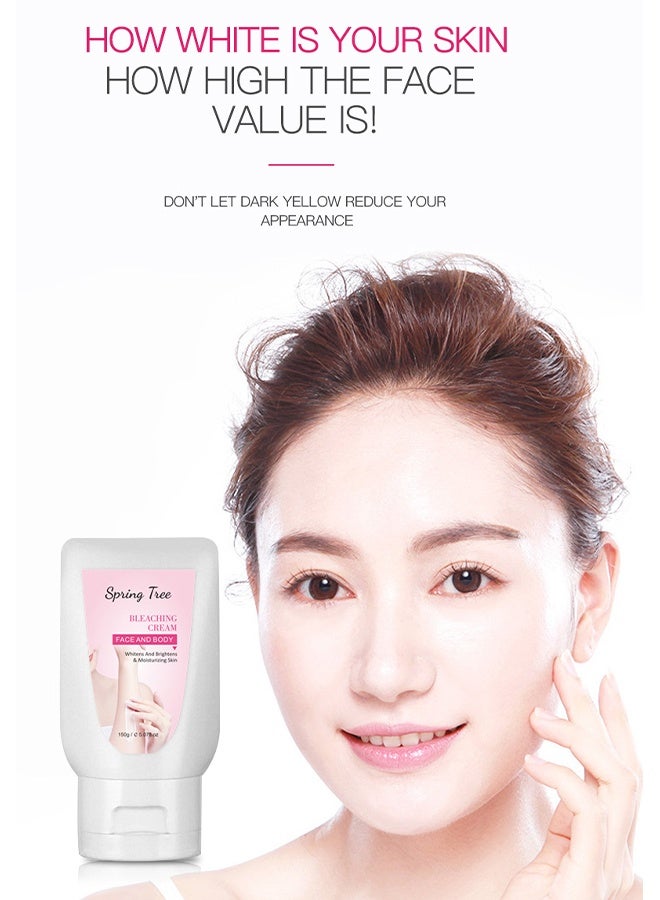 SPRING TREE Face and Body Bleaching Cream -Makeup Replacement Cream for Face and Body 150g - Image 3