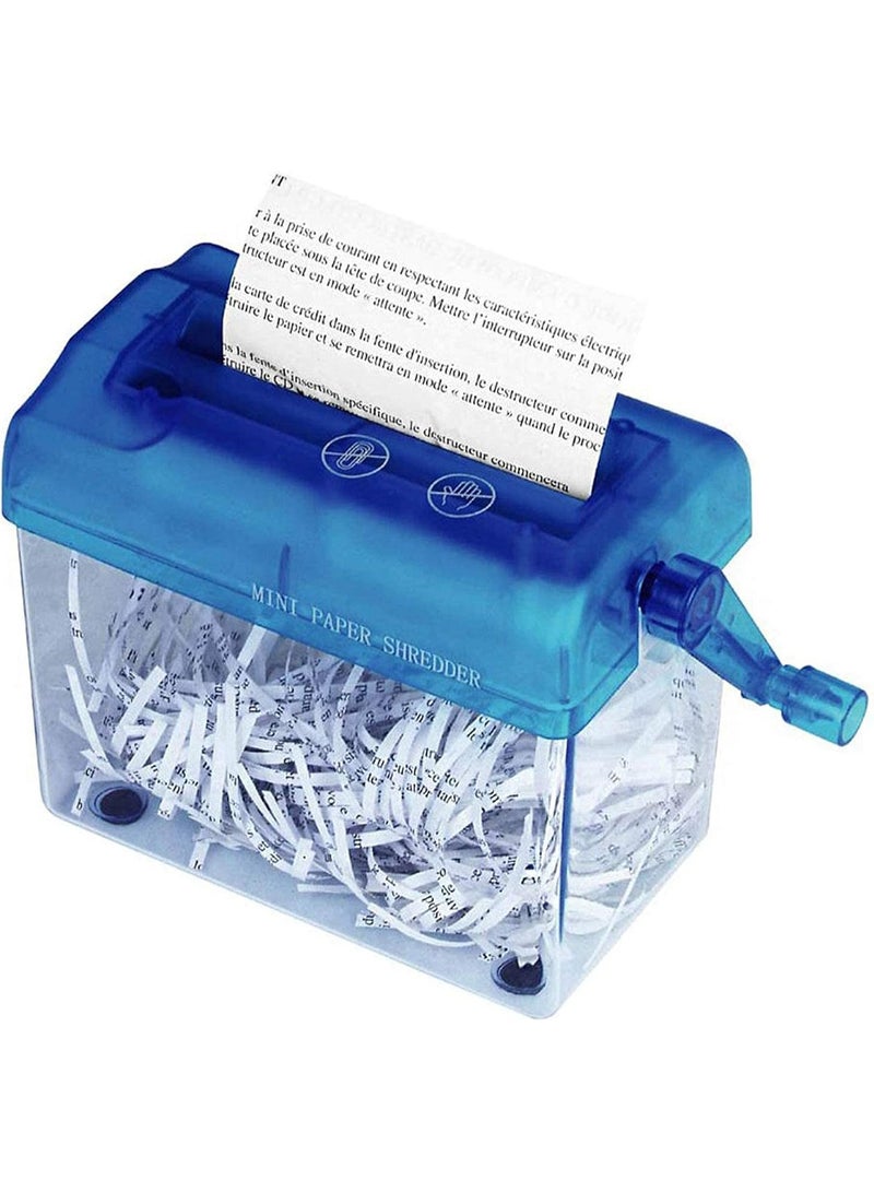 FDTY Portable Paper Hand Shredder - Blue - Image 1