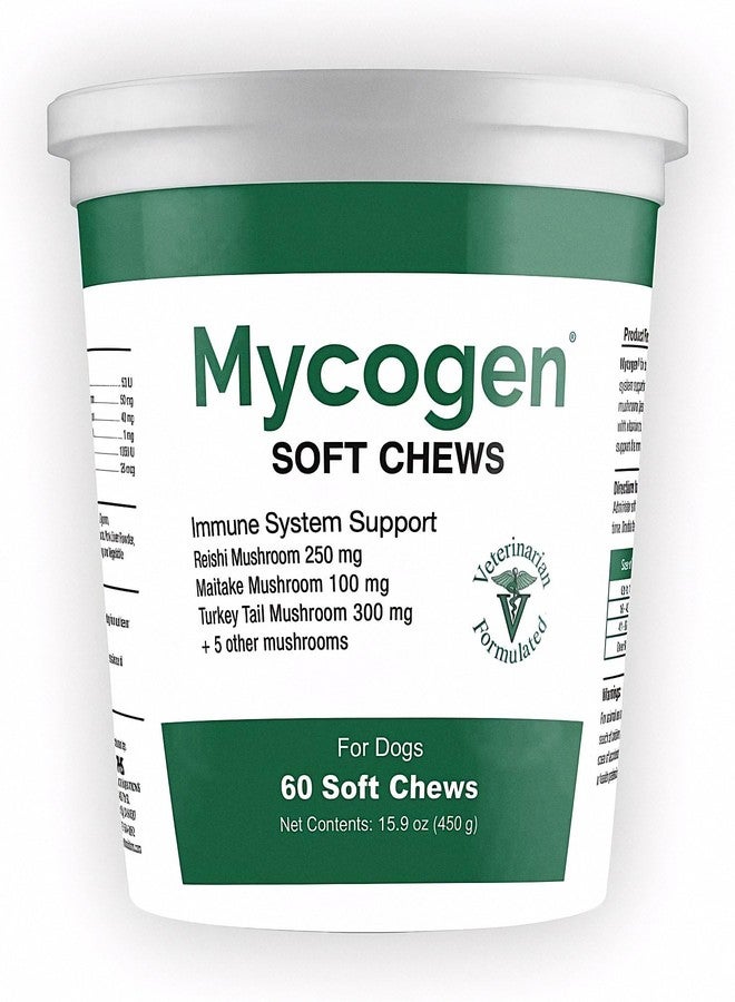 Pet Health Solutions Mycogen for Dogs - Vitamins with 8 Types of Mushrooms - Support Immune System - 60 Soft Chews - Image 1